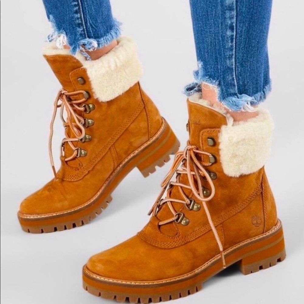 TIMBERLAND WOMEN'S COURMAYEUR VALLEY 6-INCH WATERPROOF MEDIUM BROWN NUBUCK BOOTS